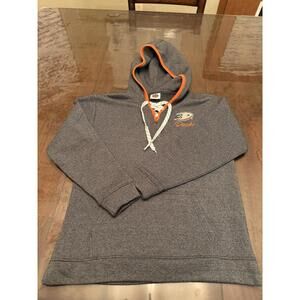 Anaheim Ducks Hoodie Sweatshirt Missing Size Tag  40-42 Chest See Measurements